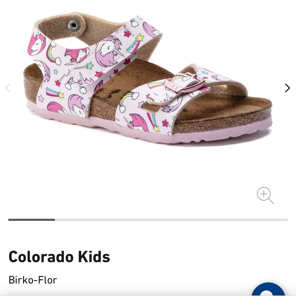 BIRKENSTOCK Colorado unicorn rose print size 33 used but lots of life left
